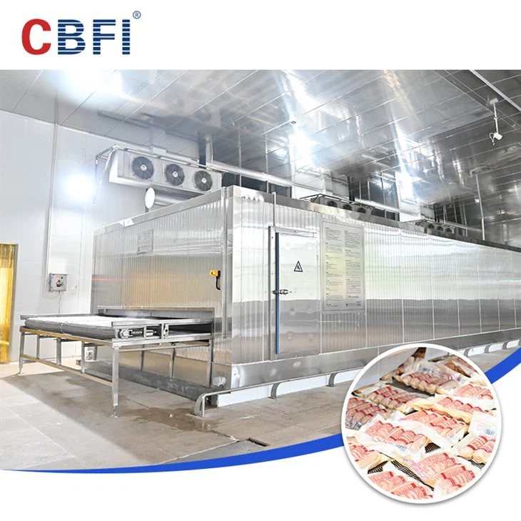 BLAST Chiller IQF Túnel Freezer Almacenamiento de almacenamiento en frío Equipo de refrigeración para productos acuáticos