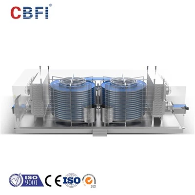 Tecnología de máquina congeladora en espiral de chuleta de cerdo frita CBFI (Icesource)