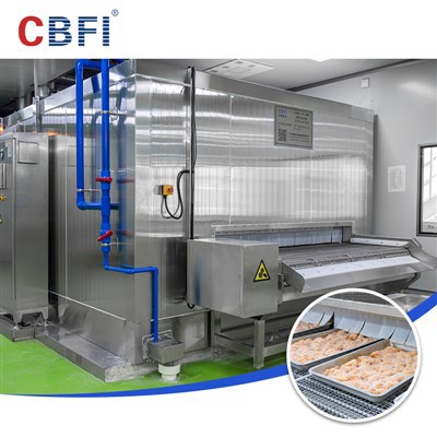 Congelador tipo túnel, alimentos preenvasados, cocina central, herramienta eficiente para bloquear la frescura