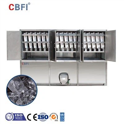 5 toneladas de máquina de hielo del cubo de enfriamiento directo de acero inoxidable grande