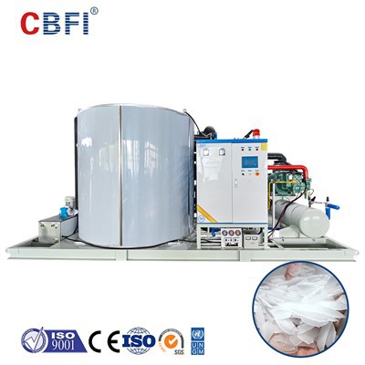 Máquina de hielo en escamas con capacidad de 1-60ton/24 h para refrigeración por agua